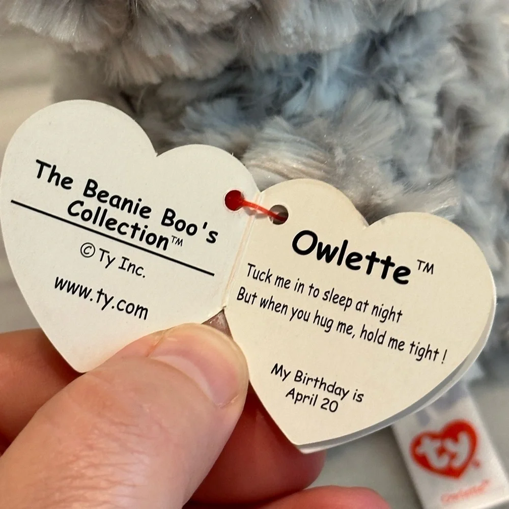 Ty Beanie Boos OWL‎ Owlette Plush Toy
